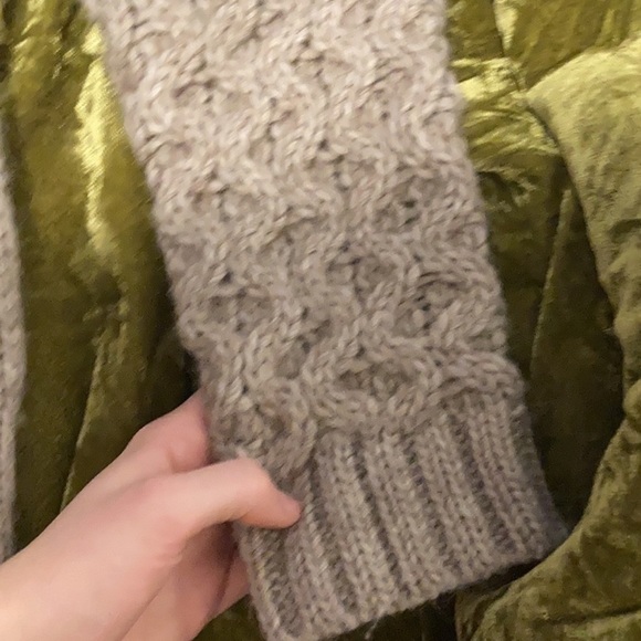 Garnet Hill alpaca wool fisherman cable-knit sweater NWOT - Picture 4 of 7